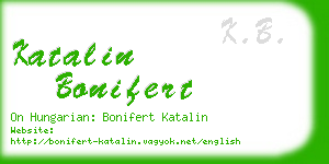 katalin bonifert business card